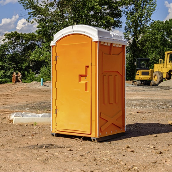 can i customize the exterior of the portable restrooms with my event logo or branding in Goofy Ridge IL